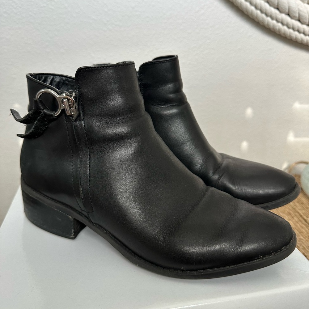 Steve Madden Black Ankle Booties